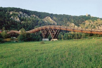 Wooden bridge Tatzelwurm in Essing