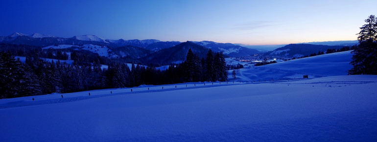 Blue hour in Oberstaufen.