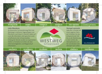 With a stamp card, you can obtain an official certificate from the tourism association for successfully completing the Westweg.