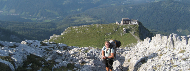 Ascent from Watzmannhaus to Hocheck.