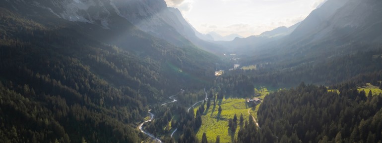 Gaistal im Sommer mit Gaistalalm