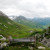 Blick von der Alpe Monzabon auf die Gipfel der Umgebung.