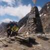 Etwa 4m hoch ist die Steinpyramide an der Ötzi-Fundstelle auf 3200m