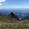 Blick in Richtung Trentino, mit den Dolomiten im Hintergrund