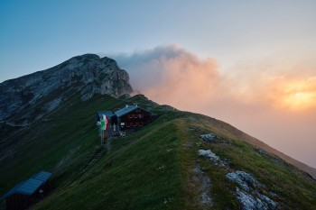 Die Nördlinger Hütte ist die höchstgelegene Schutzhütte im Tiroler Karwendelgebirge.