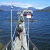 Fähre in Te Anau Downs. Von dort setzt Du über zum Startpunkt des Milford Track.