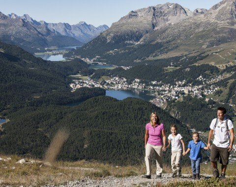 Familienwandern über St. Moritz und Silvaplana