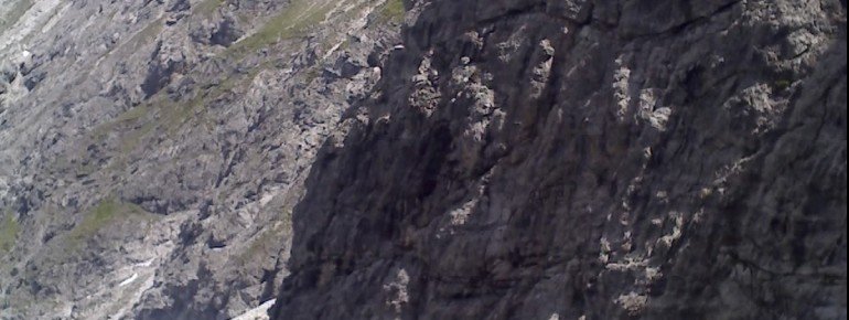 Steiles, felsigen Gelänge rund um den Widderstein