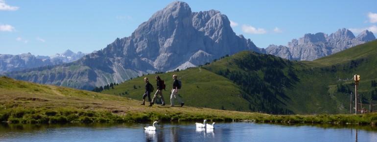 Idyllische Landschaft rund um den Peitlerkofel