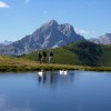 Idyllische Landschaft rund um den Peitlerkofel
