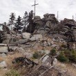 Die Granitblöcke, die den Gipfel des Hochsteins (1333m) bilden