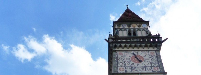 Das Passauer Rathaus im venezianischen Stil.