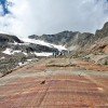 Bunte Gletscherschliffe unterhalb des Peiljochs