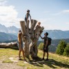 Riesenrutsche, Kletterbaum, Kugelbahnen und Waldtelefon: Die Spielstationen aus heimischem Holz machen den WoodyWalk zu einem Abenteuer für die ganze Familie.