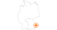 Ausflugsziel Römermuseum Kastell Boiotro Passau im Passauer Land: Position auf der Karte