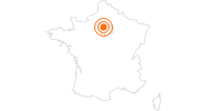 Tourist Attraction Basilica of the Sacré Coeur in Paris: Position on map
