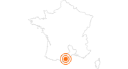 Tourist Attraction Château de Peyrepertuse in Aude: Position on map