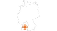 Tourist Attraction Hohenzollern Castle in the Swabian Jura: Position on map