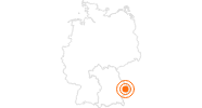 Ausflugsziel Pullman City Westernstadt in Eging am See im Passauer Land: Position auf der Karte