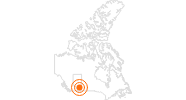 Ausflugsziel Royal Tyrrell Museum in Süd-Alberta: Position auf der Karte
