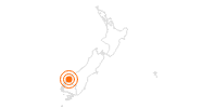Ausflugsziel Milford Sound im Fiordland und Te Anau: Position auf der Karte