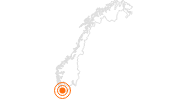 Ausflugsziel Leuchtturm Lindesnes in Vest-Agder: Position auf der Karte