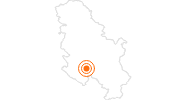 Tourist Attraction Studenica Monastery in Central Serbia: Position on map