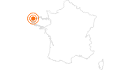 Ausflugsziel Leuchtturm der Île Vierge in Finistère: Position auf der Karte