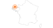 Tourist Attraction Côte de Granit Rose – the Pink Granite Coast in Côtes-d'Armor: Position on map