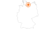 Ausflugsziel UNESCO Welterbe Hansestadt Lübeck an der Ostsee und Holsteinische Schweiz: Position auf der Karte