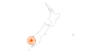 Ausflugsziel Fiordland-Nationalpark im Fiordland und Te Anau: Position auf der Karte