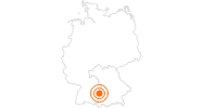 Tourist Attraction LEGOLAND Günzburg in Swabia (Bavaria): Position on map