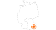 Tourist Attraction Burghausen Castle in Inn-Salzach: Position on map