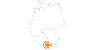 Ausflugsziel Lechfall in Füssen im Allgäu: Position auf der Karte