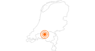 Tourist Attraction Theme park Efteling in Kaatsheuvel in Tilburg: Position on map