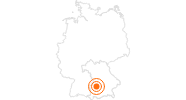 Ausflugsziel Fuggerei Augsburg in Bayerisch-Schwaben: Position auf der Karte