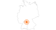 Ausflugsziel Schloss und Schlossgarten Weikersheim Liebliches Taubertal (Baden-Württemberg): Position auf der Karte