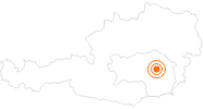 Ausflugsziel Bärenschützklamm bei Mixnitz in der Oststeiermark: Position auf der Karte