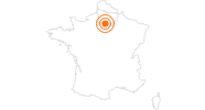 Ausflugsziel Parc Asterix bei Paris in Senlis und Chantilly - Valois: Position auf der Karte