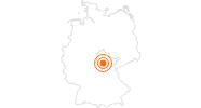 Ausflugsziel Rennsteiggarten in Oberhof im Thüringer Wald: Position auf der Karte