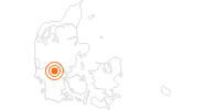 Ausflugsziel LEGOLAND Billund in Südjütland: Position auf der Karte