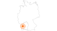 Tourist Attraction All Saints Waterfalls near Oppenau in the Black Forest: Position on map