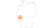 Tourist Attraction Deutsches Eck with Kaiser-Wilhelm Monument in Koblenz Romantischer Rhein: Position on map