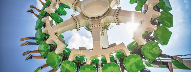 Mit dem High Fly geht es 33 Meter in die Höhe.