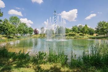 Bei den Wasserfontänen lässt sich der Alltagsstress auch mal vergessen.