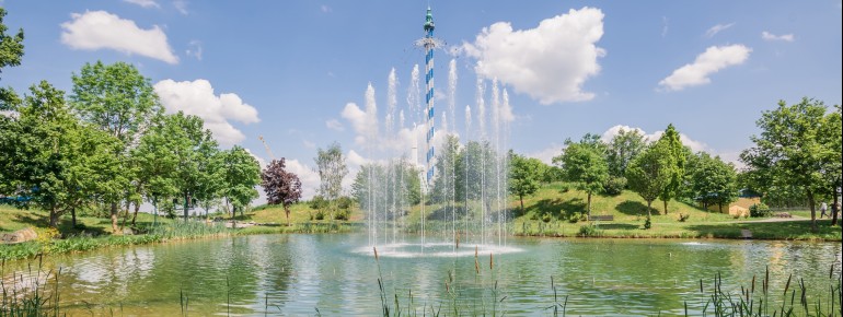 Bei den Wasserfontänen lässt sich der Alltagsstress auch mal vergessen.