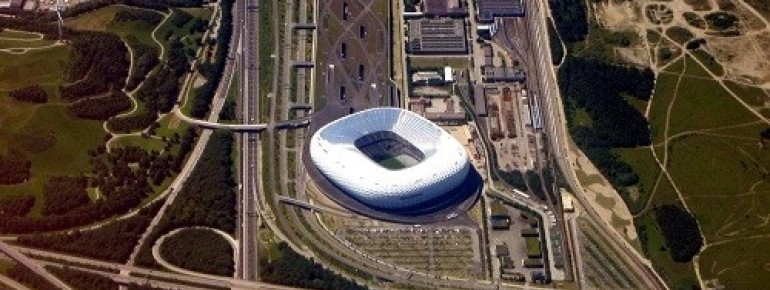 Allianz Stadion aus der Vogelperspektive