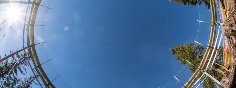 In 18 Metern Höhe erwartet Actionfans im Lauser-Sauser Österreichs höchster Kreisel.