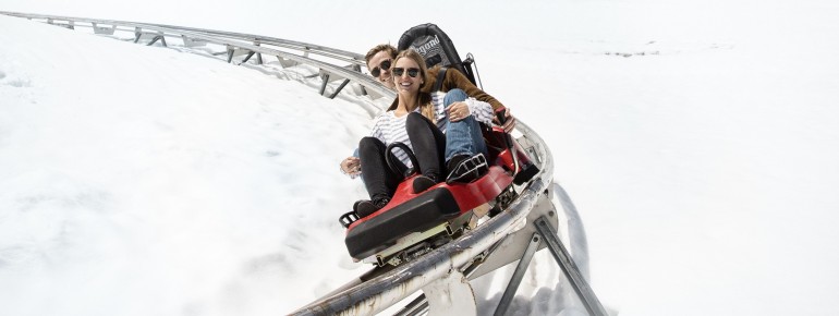 Der Alpine Coaster ist die höchste Rodelbahn der Welt.