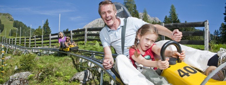 Mit 3,5 km ist der Alpine Coaster die längste Rodelbahn ihrer Art weltweit.